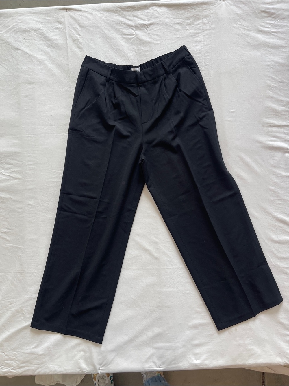Steve Madden Womens Black Pleated Wide Leg Trouser Pants XL DM43408W New